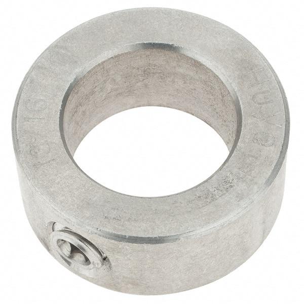 Import - 13/16" Bore, Stainless Steel, Set Screw Shaft Collar - 1-5/16" Outside Diam, 9/16" Wide - Industrial Tool & Supply