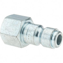 Parker - 3/8-18 Female NPTF Tru-Flate Automotive Pneumatic Hose Connector - Steel, 3/8" Body Diam - Industrial Tool & Supply