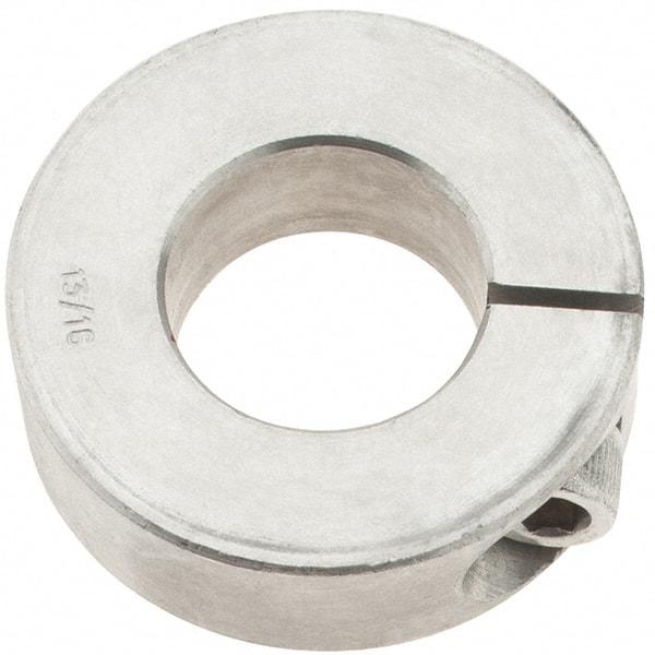 Import - 13/16" Bore, Stainless Steel, One Piece One Piece Split Shaft Collar - 1-5/8" Outside Diam, 1/2" Wide - Industrial Tool & Supply