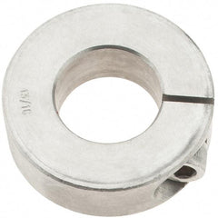 Import - 13/16" Bore, Stainless Steel, One Piece One Piece Split Shaft Collar - 1-5/8" Outside Diam, 1/2" Wide - Industrial Tool & Supply
