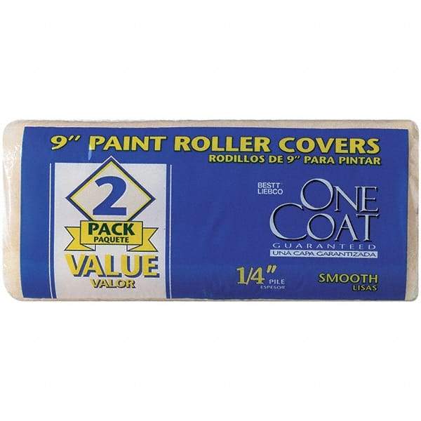 Krylon - 1/4" Nap, 9" Wide Paint Roller Cover - Semi-Smooth Texture, Polyester & Knitted - Industrial Tool & Supply