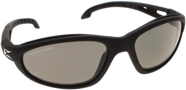 Edge Eyewear - Smoke Lenses, Polarized Glasses - Anti-Fog, Black Nylon Frame - Industrial Tool & Supply