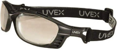 Uvex - Size Universal, Indoor/Outdoor Mirror Polycarbonate Anti-Fog & Scratch Resistant Lens, Hybrid Safety Glasses/Goggles - Indirect Vent, Black Polycarbonate Frame - Industrial Tool & Supply
