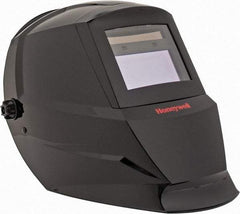 Honeywell - 110mm Window Width x 90mm Window Height, 9 to 13 Shade Auto-Darkening Lens, Fixed Front Welding Helmet - Black Nylon Clear/Green Lens - Industrial Tool & Supply