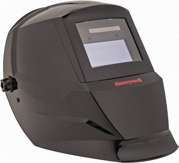 Honeywell - 110mm Window Width x 90mm Window Height, 10 Shade Auto-Darkening Lens, Fixed Front Welding Helmet - Black Nylon Clear/Green Lens - Industrial Tool & Supply