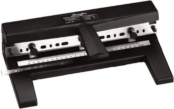 Swingline - Paper Punches Type: 40 Sheet Manual Three Hole Punch Color: Black - Industrial Tool & Supply