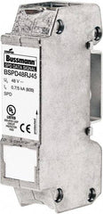 Cooper Bussmann - 1 Pole, 1 Phase, 76.91mm Long x 19mm Wide x 36.15mm Deep, Hardwired Surge Protector - DIN Rail Mount, 48 V, 34 VDC, 48 VAC Operating Voltage, 10 kA Surge Protection - Industrial Tool & Supply