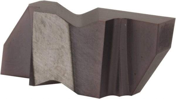 Tool-Flo - 0.375FLG CB Grade AC3, 0.0882" Cutting Width Carbide Grooving Insert - 0.18" Max Depth of Cut, Right Hand, .005 to .010" Corner Radius, AlTiN Finish - Industrial Tool & Supply