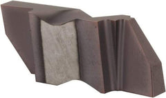 Tool-Flo - 0.375FLG CB Grade AC3, 3/32" Cutting Width Carbide Grooving Insert - 0.18" Max Depth of Cut, Left Hand, .005 to .010" Corner Radius, AlTiN Finish - Industrial Tool & Supply
