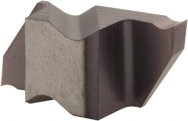 Tool-Flo - 0.188FLG CB Grade AC3, 0.0618" Cutting Width Carbide Grooving Insert - 0.11" Max Depth of Cut, Right Hand, .005 to .010" Corner Radius, AlTiN Finish - Industrial Tool & Supply