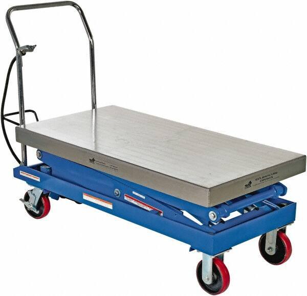 Vestil - 1,500 Lb Capacity Manual Scissor Lift - 19-1/2" to 67" Lift Height, 47-1/4" Platform Length x 24" Platform Width - Industrial Tool & Supply