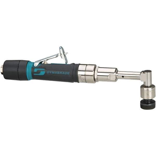 Dynabrade - 3,200 OPM, 26 CFM Air Consumption, 90 psi Air Pressure, Right Angle Air Orbital Sander - Round Pad, Adhesive/PSA Backing, 1/4 NPT Inlet - Industrial Tool & Supply