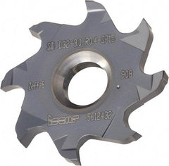 Iscar - SD D Grade IC908 Carbide T-Slot Milling Tip Insert - TiAlN/TiN Finish, 8 Flutes, 31.7mm Cutting Diam, 8mm Depth of Cut, 8mm Extension, 1/64" Cnr Rad - Industrial Tool & Supply