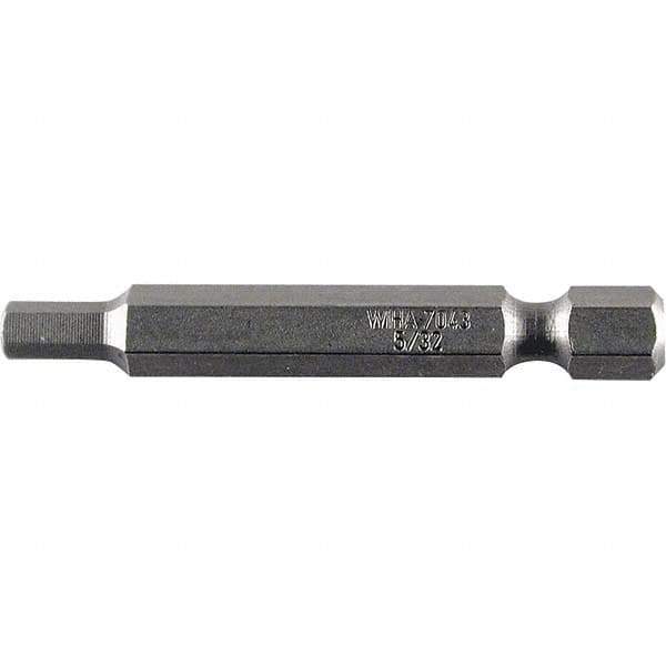 Wiha - 0.093" Power Bit - 1/4" Drive, 2" OAL - Industrial Tool & Supply