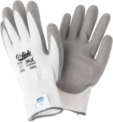 PIP - Size 3XL, ANSI Cut Lvl A4, Cut Resistant Gloves - Palm & Fingers Coated, White/Gray - Industrial Tool & Supply