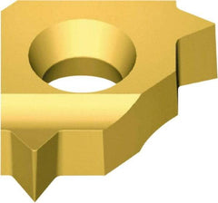 Vargus - 5LKIR Internal Right Hand 20 PG Laydown Threading Insert - Grade VKX, TiN Coated Carbide, 5mm Inscribed Circle - Industrial Tool & Supply