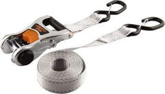 Erickson Manufacturing - 12' Long x 1-1/4" Wide, 2,000 Lb Basket Capacity, Polyester Web Sling - Gray - Industrial Tool & Supply