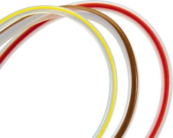 Parker - 5/16" ID x 3/8" OD, 0.031" Wall Thickness, 25' Long, PTFE Tube - Red Stripe, 80 Max psi, -100 to 500°F - Industrial Tool & Supply