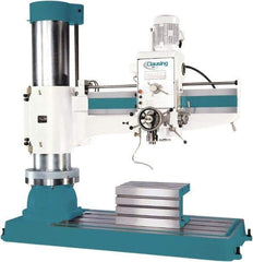 Clausing - 78.7" Swing, Geared Head Radial Arm Drill Press - 12 Speed, 7-1/2 hp, Three Phase - Industrial Tool & Supply