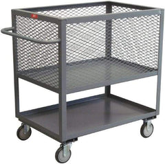 Jamco - 1,200 Lb Load Capacity, 20.83 Cu Ft, 0.77 Cu Yd, Steel Box Truck - 30" Wide x 60" Long x 40" High, Gray - Industrial Tool & Supply
