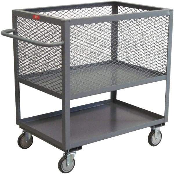 Jamco - 1,200 Lb Load Capacity, 7.5 Cu Ft, 0.28 Cu Yd, Steel Box Truck - 18" Wide x 36" Long x 40" High, Gray - Industrial Tool & Supply