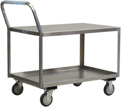 Jamco - 1,200 Lb Capacity, 24" Wide x 48" Long x 31" High Service Cart - 2 Shelf, Stainless Steel - Industrial Tool & Supply