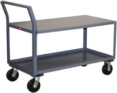Jamco - 2,400 Lb Capacity, 24" Wide x 36" Long x 28" High Standard Utility Cart - 2 Shelf, Steel, Phenolic Casters - Industrial Tool & Supply