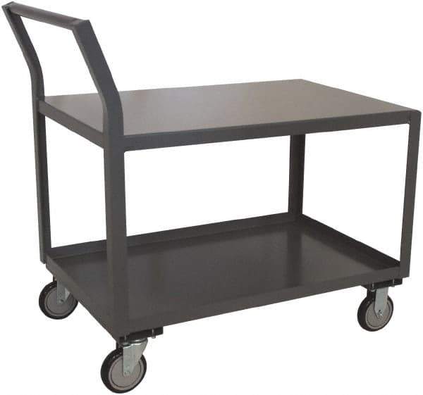 Jamco - 1,200 Lb Capacity, 24" Wide x 36" Long x 27" High Standard Utility Cart - 2 Shelf, Steel - Industrial Tool & Supply