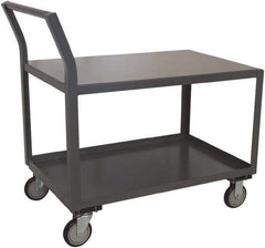 Jamco - 1,200 Lb Capacity, 30" Wide x 60" Long x 27" High Standard Utility Cart - 2 Shelf, Steel - Industrial Tool & Supply