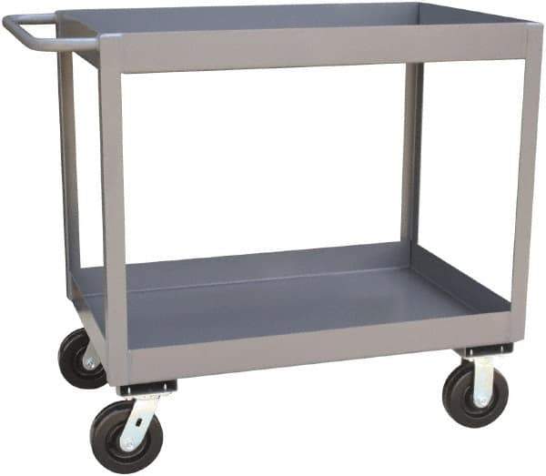 Jamco - 2,400 Lb Capacity, 18" Wide x 36" Long x 36" High Standard Utility Cart - 2 Shelf, Steel, Phenolic Casters - Industrial Tool & Supply