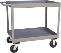 Jamco - 2,400 Lb Capacity, 24" Wide x 48" Long x 36" High Standard Utility Cart - 2 Shelf, Steel, Phenolic Casters - Industrial Tool & Supply