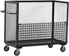 Jamco - 1,200 Lb Load Capacity, 37.5 Cu Ft, 1.39 Cu Yd, Steel 3-Sided Truck - 30" Wide x 60" Long x 44" High, Gray - Industrial Tool & Supply