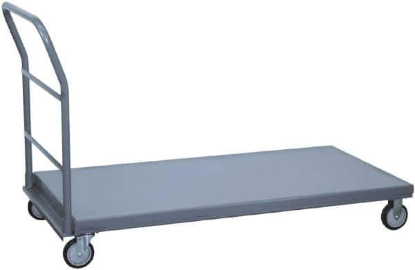 Jamco - 1,200 Lb Capacity Steel Platform Truck - 30" OAW, Hard Rubber Casters - Industrial Tool & Supply