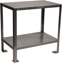 Jamco - 30 Wide x 18" Deep x 30" High, Stainless Steel Work Stand - Flat Top, Fixed Legs, Stainless - Industrial Tool & Supply
