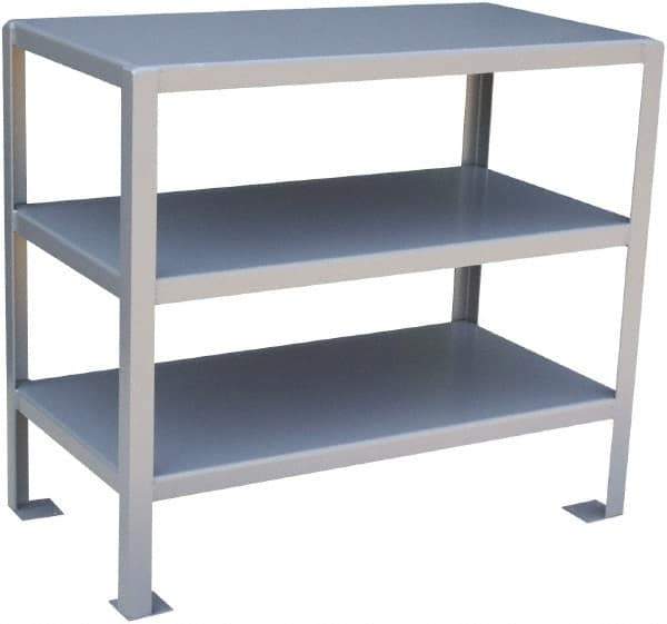 Jamco - 24 Wide x 24" Deep x 32" High, Steel Work Stand - Flat Top, Fixed Legs, Gray - Industrial Tool & Supply