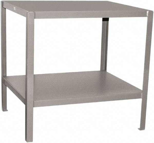 Jamco - 30 Wide x 18" Deep x 30" High, Steel Work Stand - Flat Top, Fixed Legs, Gray - Industrial Tool & Supply