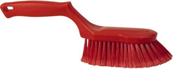 Vikan - 2" Bristle Length, Polyester Wash Brush - 5-13/16" Long x 5" Wide Head, 13-1/2" OAL, Red, Polypropylene Block - Industrial Tool & Supply