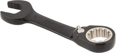 Proto - 19mm 12 Point Offset Combination Wrench - 15° Offset Angle, 5-1/2" OAL, Steel, Black Chrome Finish - Industrial Tool & Supply