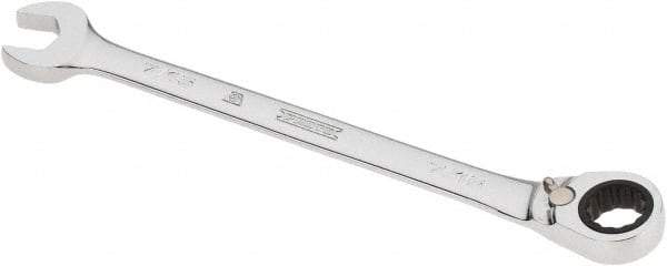 Proto - 7/16" 12 Point Combination Wrench - 0° Offset Angle, 6-1/2" OAL, Steel, Chrome Finish - Industrial Tool & Supply
