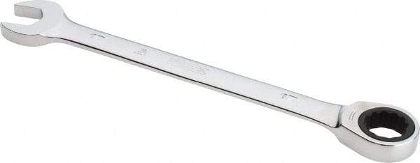 Proto - 17mm 12 Point Combination Wrench - 0° Offset Angle, 8-7/8" OAL, Steel, Chrome Finish - Industrial Tool & Supply