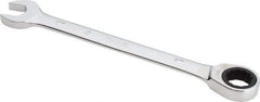 Proto - 17mm 12 Point Combination Wrench - 0° Offset Angle, 8-7/8" OAL, Steel, Chrome Finish - Industrial Tool & Supply