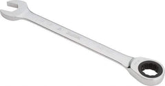 Proto - 15/16" 12 Point Combination Wrench - 0° Offset Angle, 12-3/4" OAL, Steel, Chrome Finish - Industrial Tool & Supply