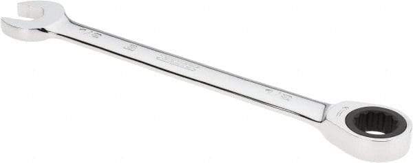 Proto - 1/2" 12 Point Combination Wrench - 0° Offset Angle, 7" OAL, Steel, Chrome Finish - Industrial Tool & Supply