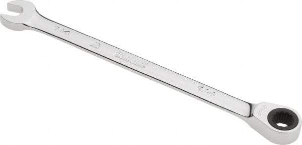 Proto - 1/4" 12 Point Combination Wrench - 0° Offset Angle, 5" OAL, Steel, Chrome Finish - Industrial Tool & Supply