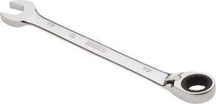 Proto - 17mm 12 Point Combination Wrench - 0° Offset Angle, 8-7/8" OAL, Steel, Chrome Finish - Industrial Tool & Supply