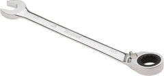 Proto - 14mm 12 Point Combination Wrench - 0° Offset Angle, 7-1/2" OAL, Steel, Chrome Finish - Industrial Tool & Supply