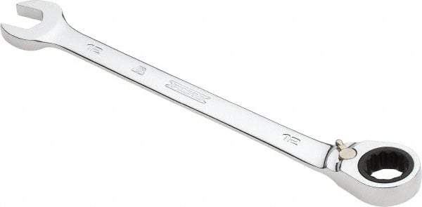 Proto - 12mm 12 Point Combination Wrench - 0° Offset Angle, 6-3/4" OAL, Steel, Chrome Finish - Industrial Tool & Supply