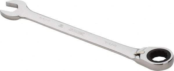Proto - 1-1/4" 12 Point Combination Wrench - 0° Offset Angle, 16-3/4" OAL, Steel, Chrome Finish - Industrial Tool & Supply