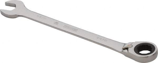 Proto - 1-1/8" 12 Point Combination Wrench - 0° Offset Angle, 15-7/8" OAL, Steel, Chrome Finish - Industrial Tool & Supply