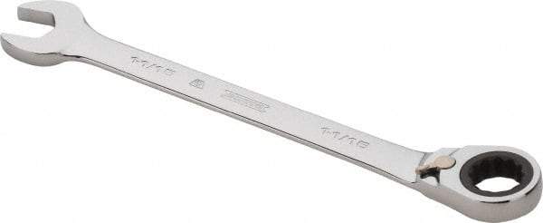Proto - 1-1/16" 12 Point Combination Wrench - 0° Offset Angle, 14-1/8" OAL, Steel, Chrome Finish - Industrial Tool & Supply